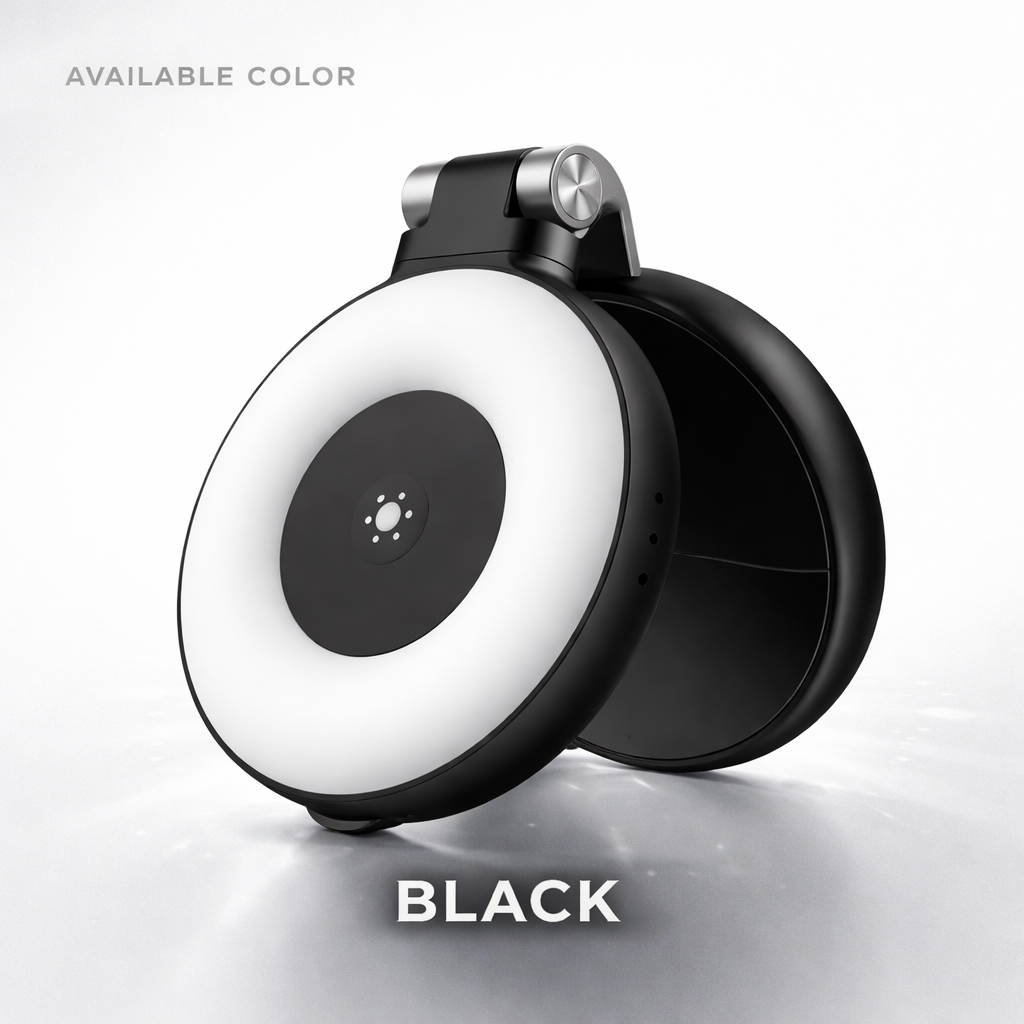 Magnetic Pocket Selfie Light with Built-In Mirror