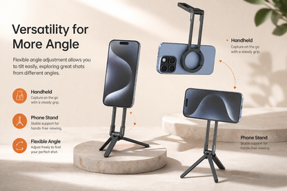 Magnetic Phone Tripod Stand with Adjustable Angles