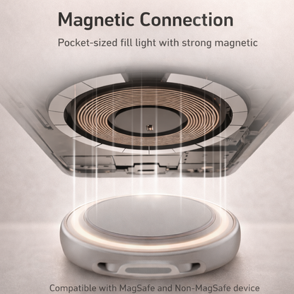 Magnetic Pocket Selfie Light with Built-In Mirror