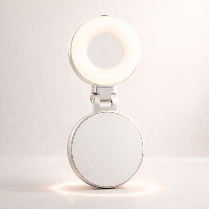 Magnetic Pocket Selfie Light with Built-In Mirror