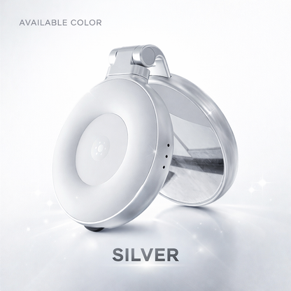 Magnetic Pocket Selfie Light with Built-In Mirror